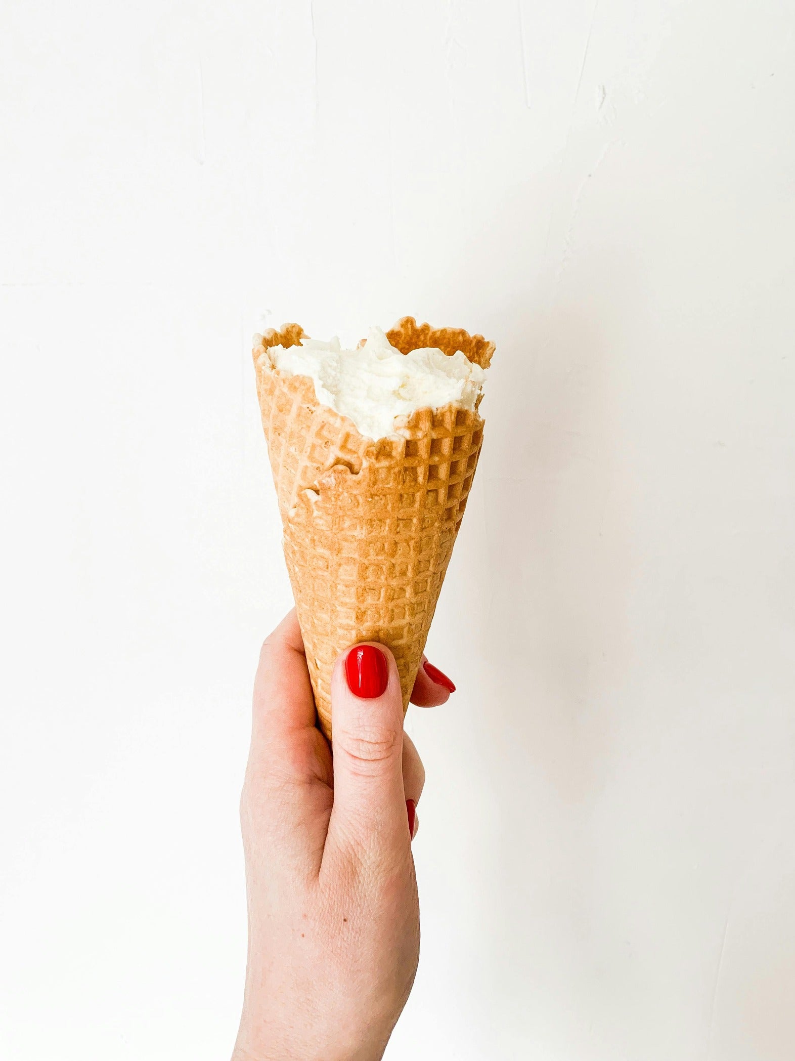 Vanilla ice cream cone symbolizing the delicious nuwave vanilla protein powder flavour